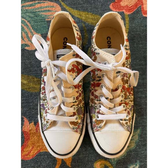 Converse All Star Floral Sneakers Size 7 - Picture 4 of 7